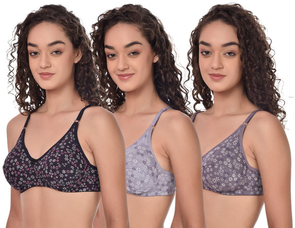 Buy Bruchi Club Printed Cotton Bra for Teenage Girls in India.