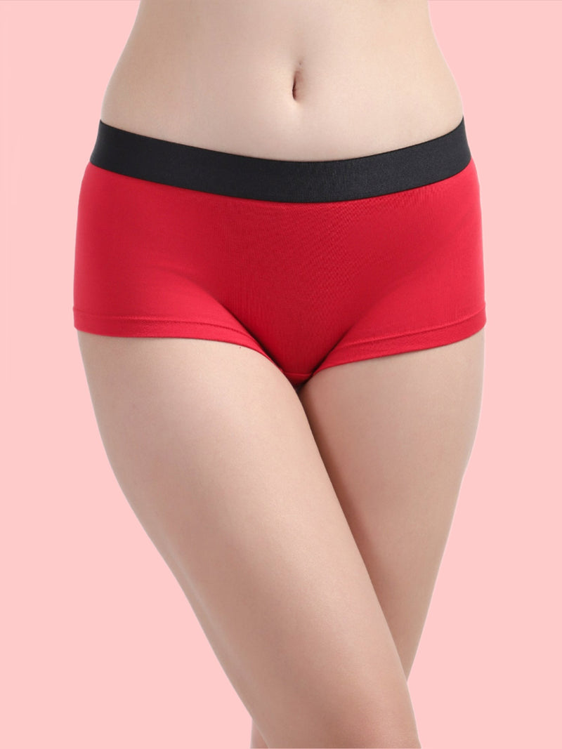 Buy Bruchi Club Solid Red Women's Tanga Briefs, Panty, panties, pantie, Tangapanty, Cottonpanty