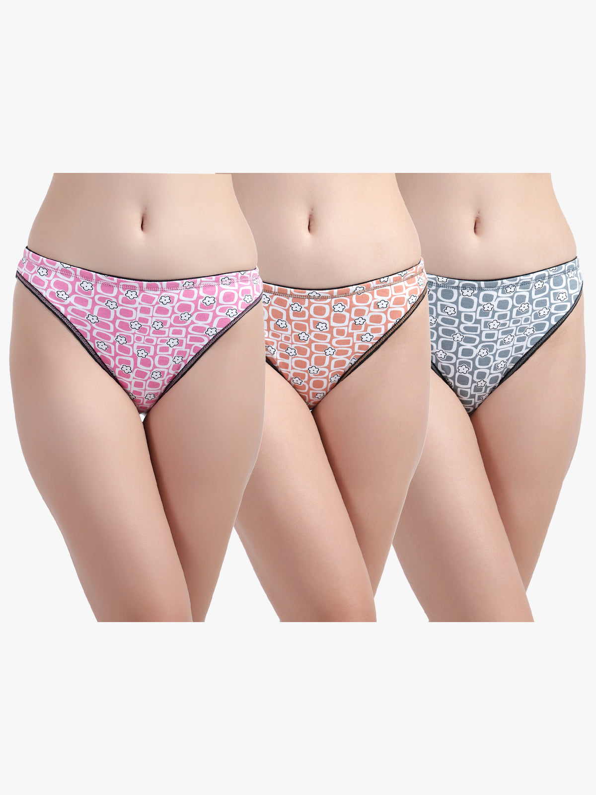 Buy Pack of 3 Printed Cotton Women Panty Online in India – Bruchiclub