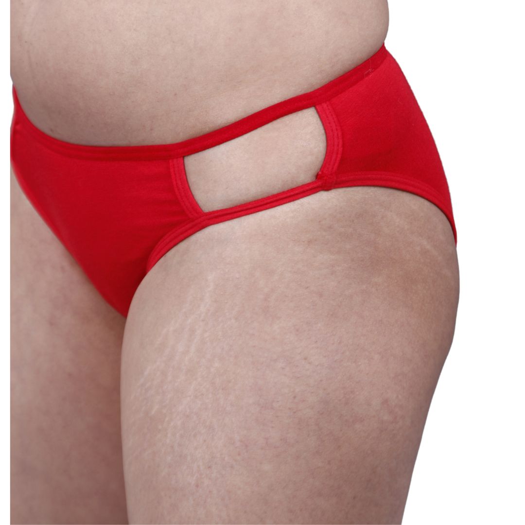 Anti-Bacterial Cloud Soft Premium Red Bikini Panty for Women - Micro Modal Fabric