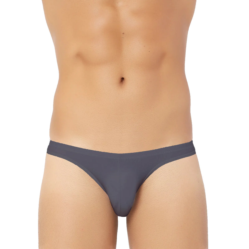 Bruchi Club Micro Modal Antibacterial Low waist Bikini Briefs for men charcoal Gray