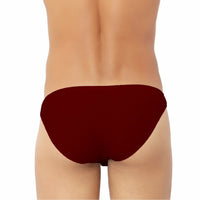 Moyo Fashion Micro Modal Antibacterial Low waist Bikini Briefs for men maroon