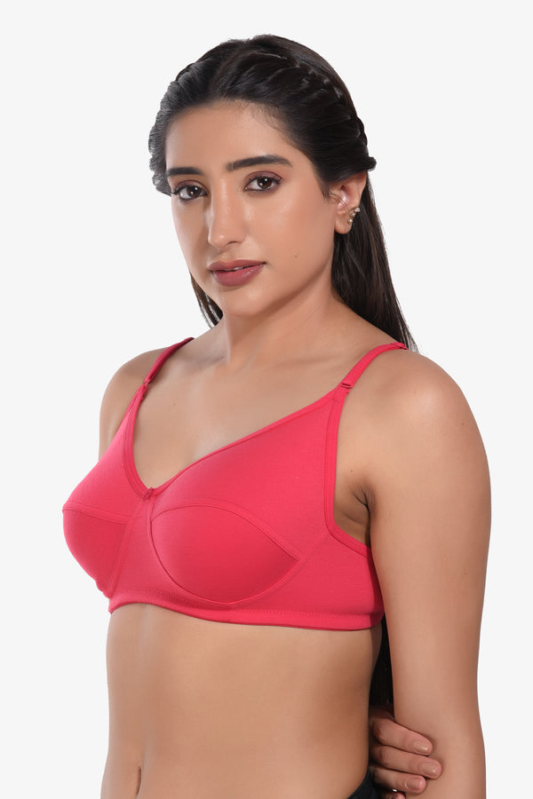 Manvi Women Non Padded Pink Bra