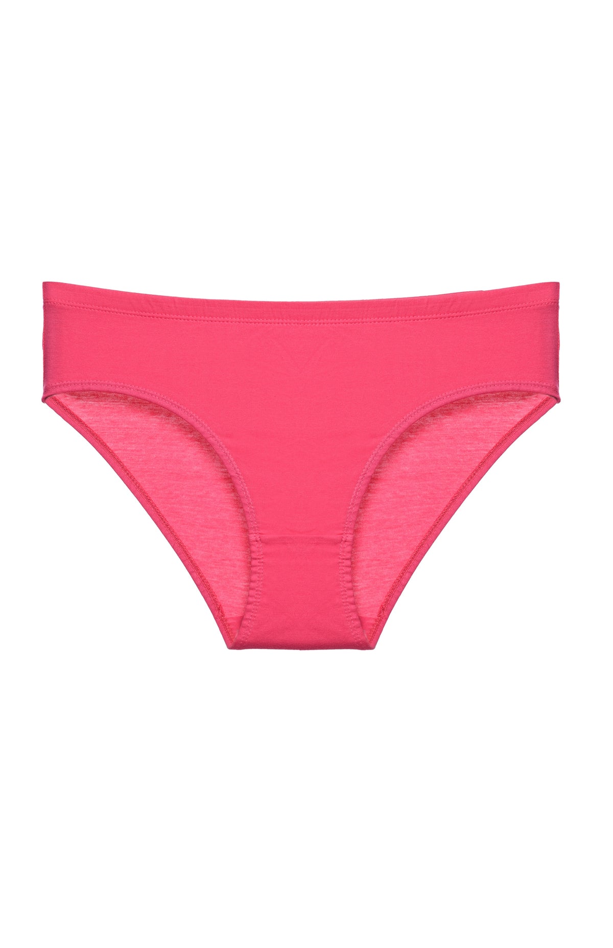 Solid Pink Cotton Hipster Panty for women