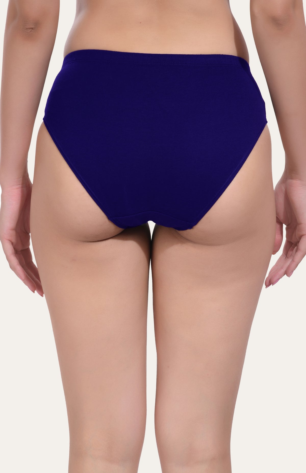 Solid Navy Cotton Hipster Panty for women