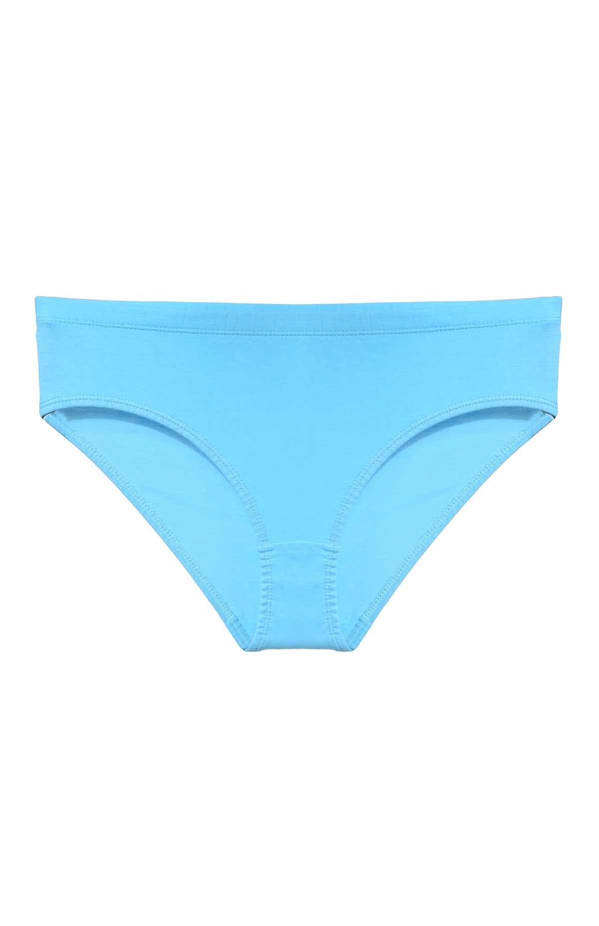 Solid Turquoise Cotton Hipster Panty for women