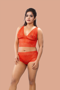 Buy Bruchi Club Red Lingerie Set online in India