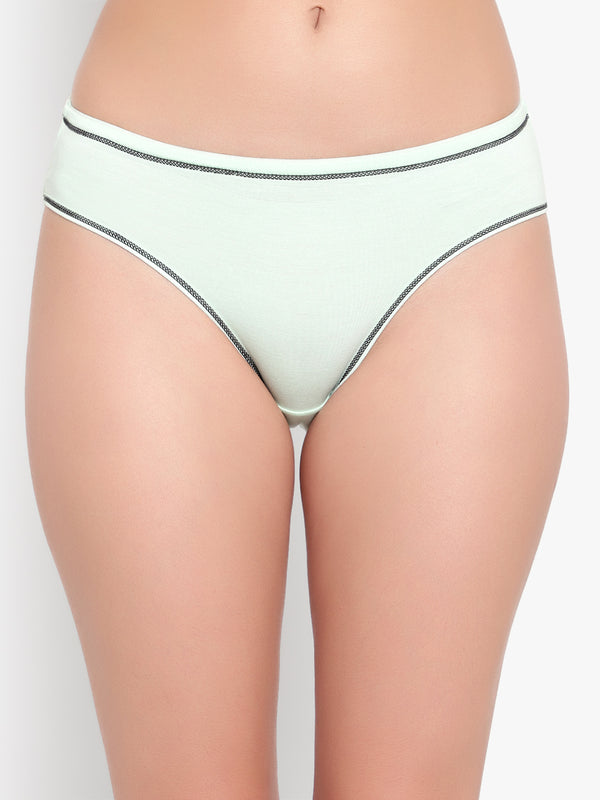 Bruchi Club Antibacterial Bamboo Women Sea Green Hipster Panty