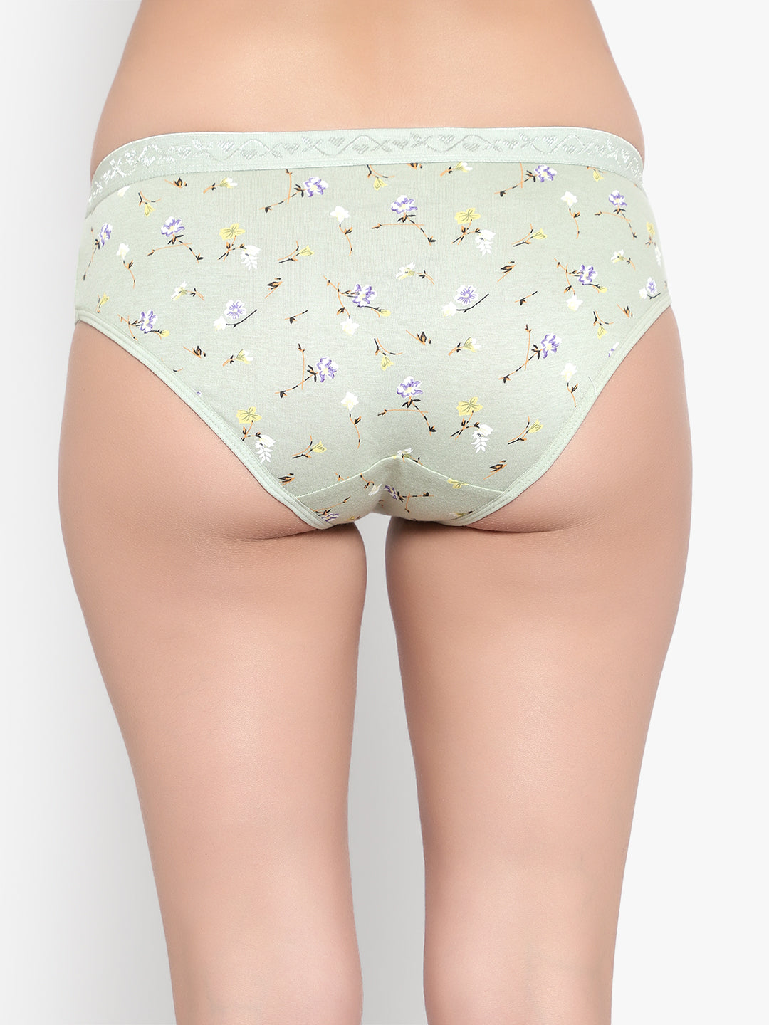 Women Persian Green Floral Printed Cotton Low Waist Hipster Panty –  Bruchiclub