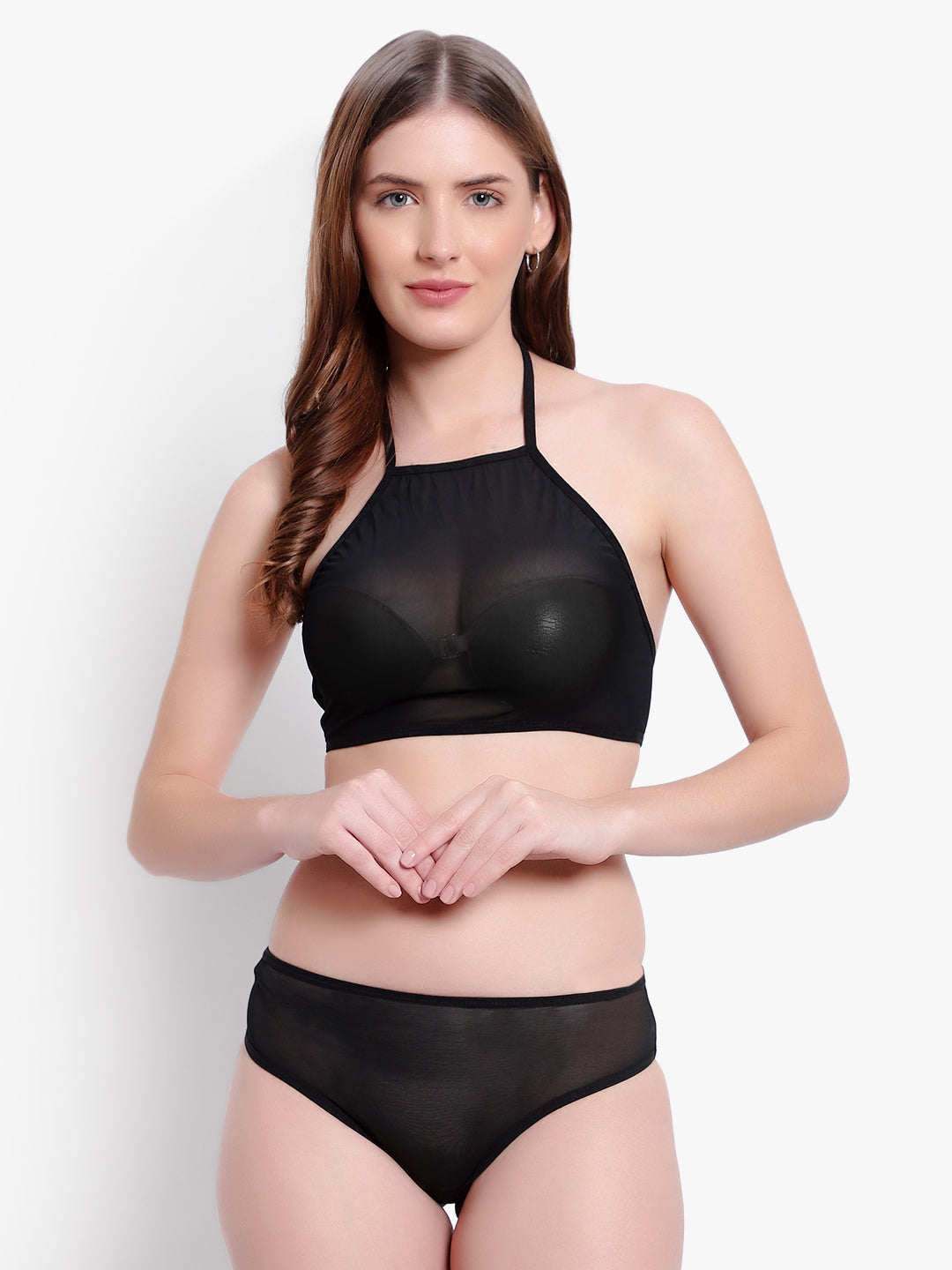 Buy online Set Of 3 Halter Neck Bra from lingerie for Women by