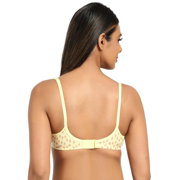 Bruchi club Lightly Padded Soft T-shirt Bra in yellow color