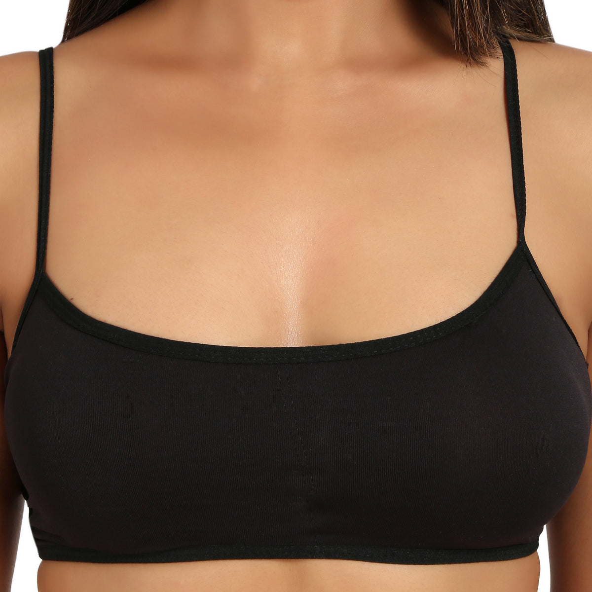 STOCKCLUB Thin Strap Sports Air Bra - Stretchable, Seamless Bras for Women,  Girls - Without Hook, Non Padded