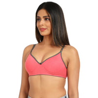 Bruchi club Women Lightly Padded Bra with 3/4th coverage-Pink color