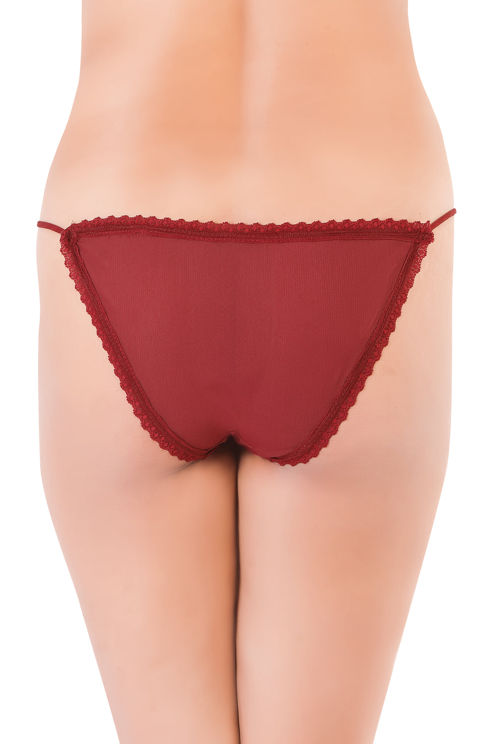 Generic Women's Nylon Sleek String Red Bikini Panty (Red)