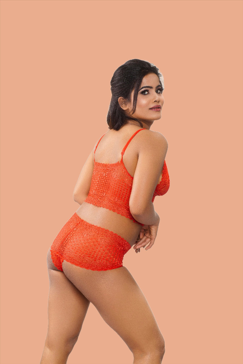 Bruchi Club Women's Deep Back Sports Bra Panty Set Online In India