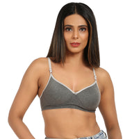 Bruchi Club Women T-Shirt Lightly Padded 3/4 coverage Bra-Grey color