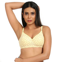 Bruchi club Lightly Padded Soft T-shirt Bra in yellow color