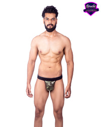 Bruchi Club Camouflage Print Nylon Men pouch briefs